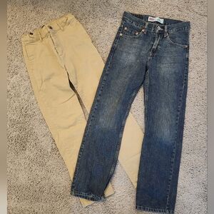Levi's Blue Jeans and Childrebs Place Tan Pants Set